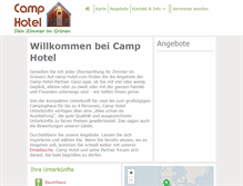 Tablet Screenshot of camp-hotel.com